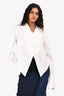 Alexander Wang White Cotton Poplin High Low Top Size 0