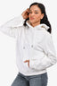 Christian Dior White Cotton 'CD Icon' Hooded Sweatshirt Size M Mens