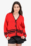 Miu Miu Red Wool Spaceship Cardigan Size 38