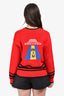 Miu Miu Red Wool Spaceship Cardigan Size 38