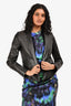 Vince Black Leather Shawl Collar Jacket Size 2