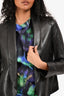 Vince Black Leather Shawl Collar Jacket Size 2