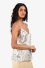 L'Agence Light Blue/Yellow Floral Silk Tank Top Size XS