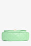 Pre-Loved Chanel™ Green Leather Large 19 Flap Shoulder Bag