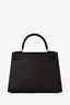 Hermès 2017 Black Sombrero Leather Kelly II Sellier 28 with Strap GHW