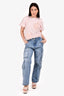 Denim Forum Blue Denim The 90's Millie High Raise Cargo Style Jeans Size 28
