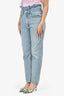Agolde Blue Denim Waisted Detailed Straight Legged Jeans Size 27