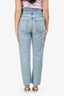 Agolde Blue Denim Waisted Detailed Straight Legged Jeans Size 27