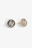 Pre-Loved Chanel™ Silver Tone Round Crystal Embellished Earrings