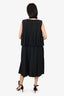 Comme des Garcons Black Wool Pleated Layered Sleeveless Midi Dress Medium