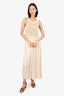 Schumacher Cream Knit/Pleated Sleeveless Dress Size 3