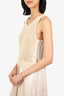 Schumacher Cream Knit/Pleated Sleeveless Dress Size 3
