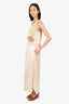 Schumacher Cream Knit/Pleated Sleeveless Dress Size 3