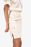 Versus Gianni Versace White Shimmer Cargo Skirt Size 26