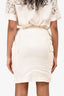 Versus Gianni Versace White Shimmer Cargo Skirt Size 26