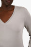 Loro Piana Grey Cashmere V-Neck Sweater Size 48