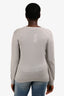 Loro Piana Grey Cashmere V-Neck Sweater Size 48
