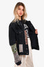 Amiri Black Denim Bandana Patch Jacket Size XL