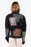 Amiri Black Denim Bandana Patch Jacket Size XL