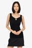 Pre-Loved Chanel™ Black Rib Knit Sleeveless 'CC' Brooch Vest Size 40