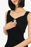 Pre-Loved Chanel™ Black Rib Knit Sleeveless 'CC' Brooch Vest Size 40