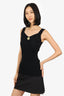 Pre-Loved Chanel™ Black Rib Knit Sleeveless 'CC' Brooch Vest Size 40