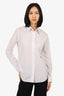 Calvin Klein 205W39NYC White/Red Pinstripe Button Down Shirt Size 6