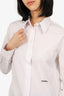 Calvin Klein 205W39NYC White/Red Pinstripe Button Down Shirt Size 6