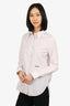 Calvin Klein 205W39NYC White/Red Pinstripe Button Down Shirt Size 6