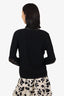 Tom Ford Black Wool/Leather Trim Cardigan Size 42