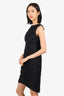 Balenciaga Black Sleeveless Applique Knee Length Size 38
