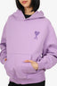 Ami Lilac Embroidered Hoodie Size M