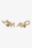 Pre-Loved Chanel™ 2020 Gold Tone Crystal Logo Letter Stud Earring