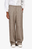 Max Mara Brown Check Wide Leg Pants Size 8