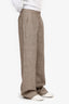 Max Mara Brown Check Wide Leg Pants Size 8