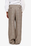 Max Mara Brown Check Wide Leg Pants Size 8