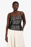 D&G by Dolce & Gabbana Black Lace Bustier Top Size 44