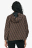Fendi Black/Brown Zucca Printed Nylon Reversible Windbreaker Jacket Size 12 Kids
