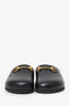Gucci Black Leather Horsebit Mules Size 36