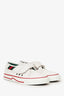 Gucci White Leather Low Top Tennis Sneakers Size 38