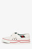 Gucci White Leather Low Top Tennis Sneakers Size 38