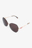 Emilio Pucci Brown/Gold Oversized Sunglasses