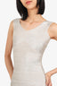 Herve Leger Silver Bandage Mini Dress Size XXS
