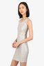 Herve Leger Silver Bandage Mini Dress Size XXS