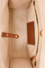 Burberry Cream/Brown Canvas/Leather Small Freya Tote Bag