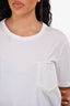 Fendi White Faux Pocket Logo T-Shirt Size XL Mens
