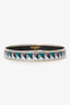 Hermès Silver Tone Enamel Thin Bangle