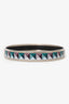 Hermès Silver Tone Enamel Thin Bangle
