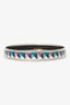 Hermès Silver Tone Enamel Thin Bangle