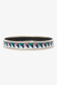 Hermès Silver Tone Enamel Thin Bangle
